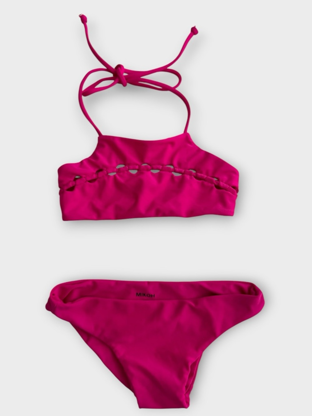 EUC Mikoh Mini (Girls) Hot Pink Halter Bikini Set